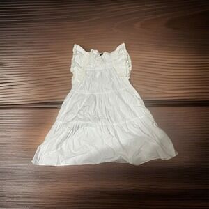 Sea New York Olithia Cowl Neck Ruffle Dress White Women's Size M